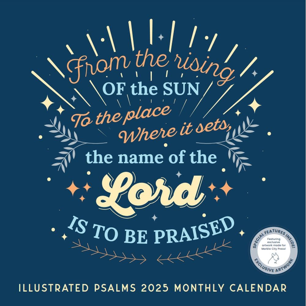 Illustrated Psalms 2025 Wall Calendar Main Image