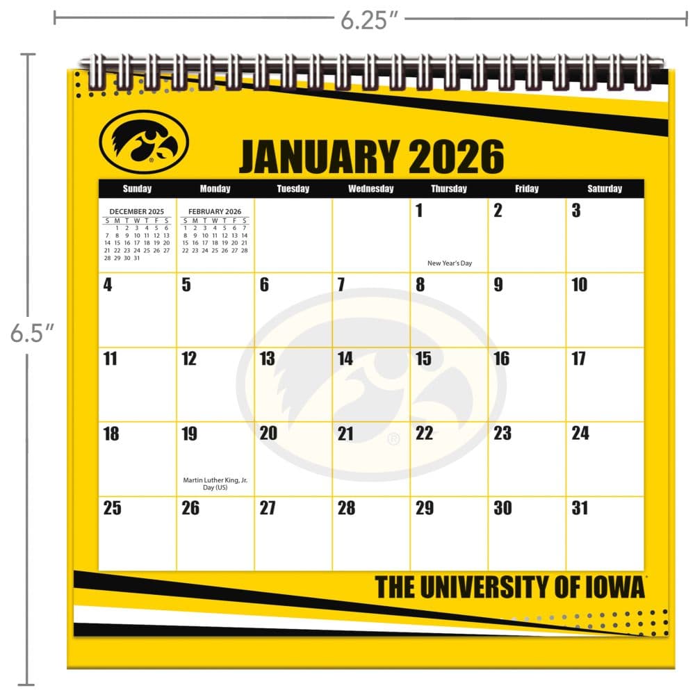 Iowa Hawkeyes 2026 Easel Desk Calendar Second Alternate Image