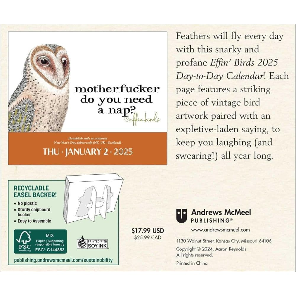 Effin Birds 2025 Desk Calendar First Alternate Image