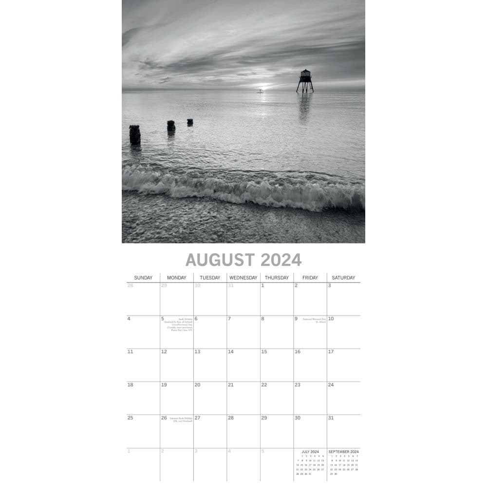 Seascapes 2024 Wall Calendar August