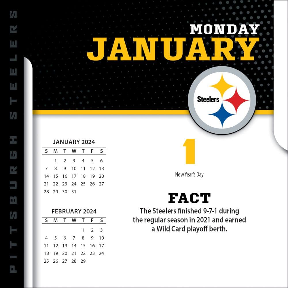 NFL Pittsburgh Steelers 2024 Desk Calendar Second Alternate Image width=&quot;1000&quot; height=&quot;1000&quot;