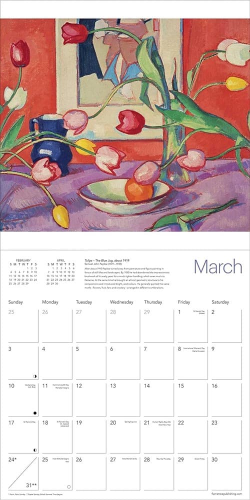 Scottish National Gallery NGS 2024 Wall Calendar