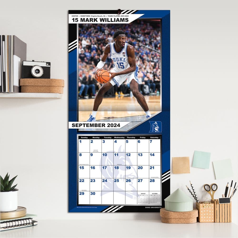 COL Duke Blue Devils 2025 Wall Calendar Third Alternate