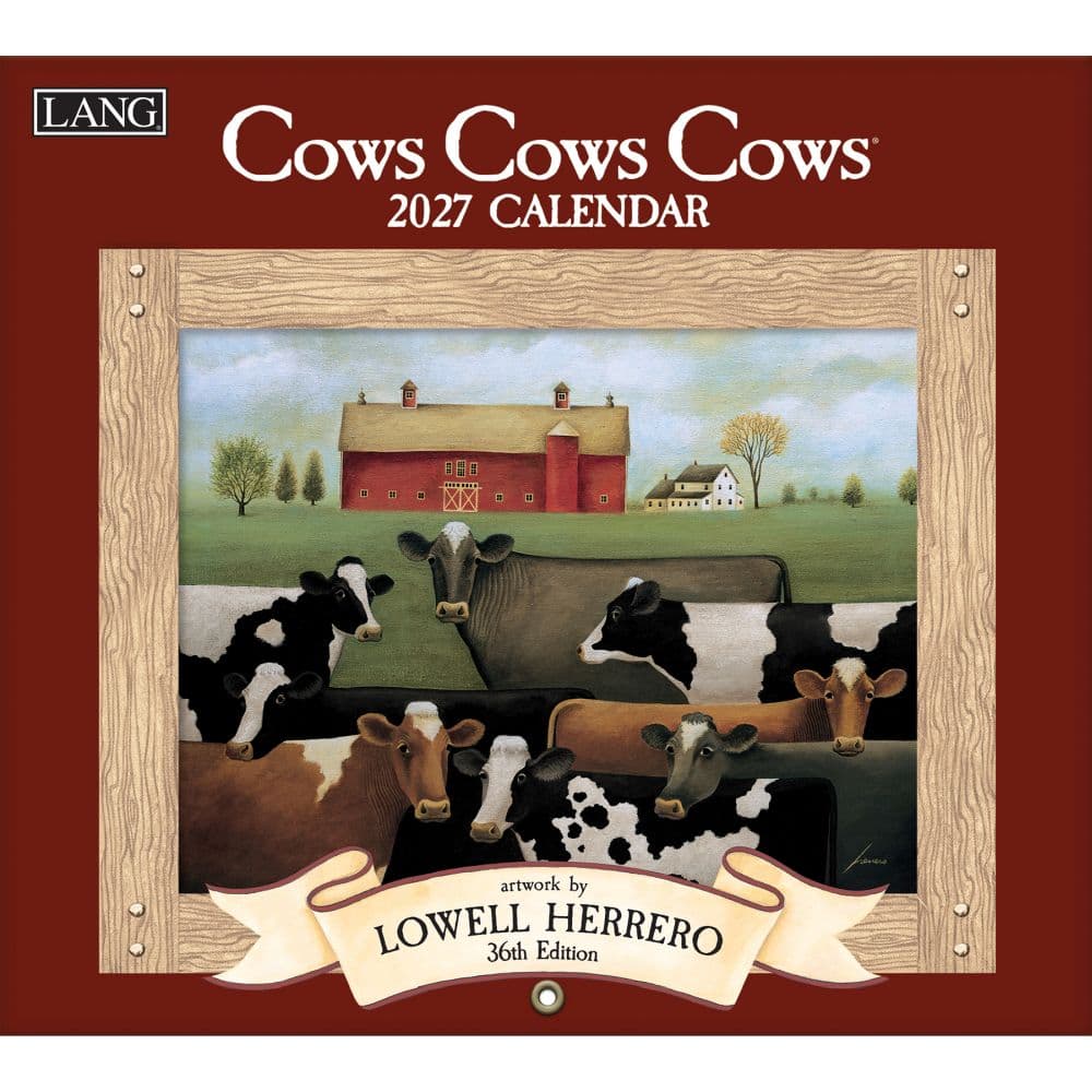 Cows Cows Cows 2027 Wall Calendar by Lowell Herrero Main Product Image