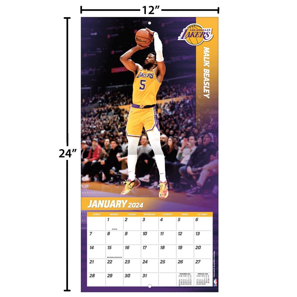 Los Angeles Lakers 2024 Wall Calendar - Calendars.com