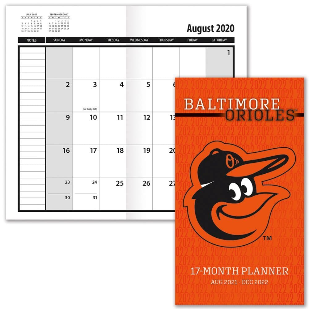 Baltimore Orioles 2022 17-Month Pocket Planner - Calendars.com