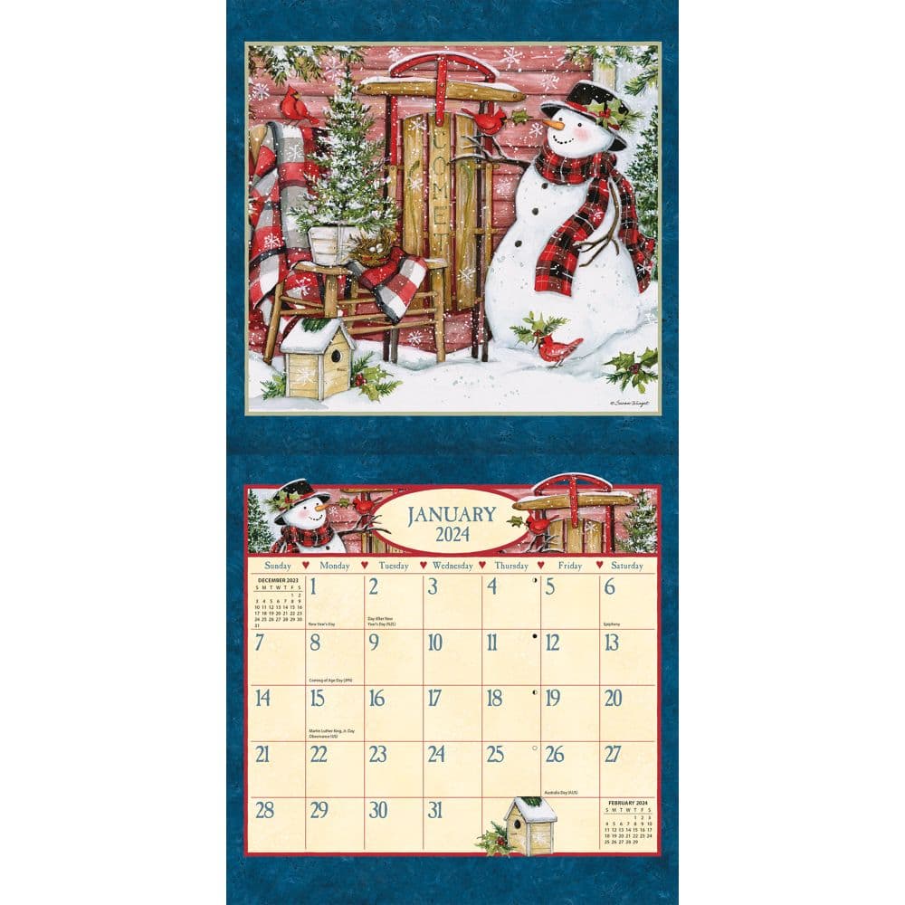 Heart and Home 2024 Mini Wall Calendar