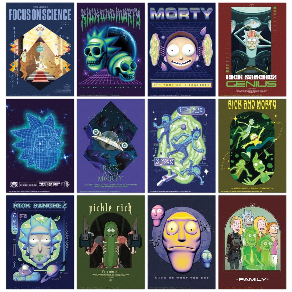 Rick & Morty Poster 2024 Mini Wall Calendar