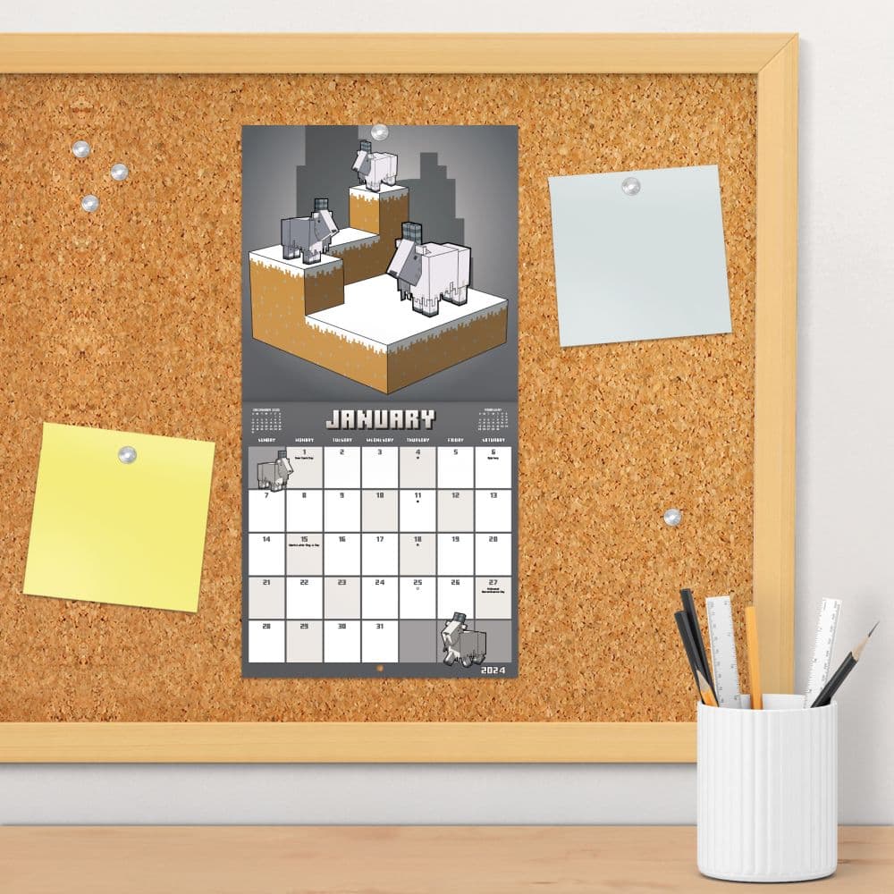 Minecraft 2024 Mini Wall Calendar