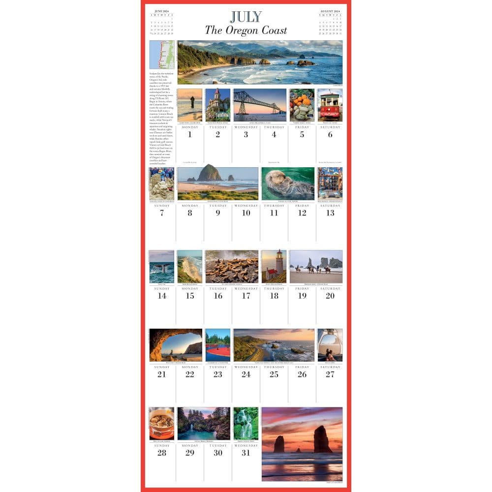 1000 Places To See 2024 Wall Calendar