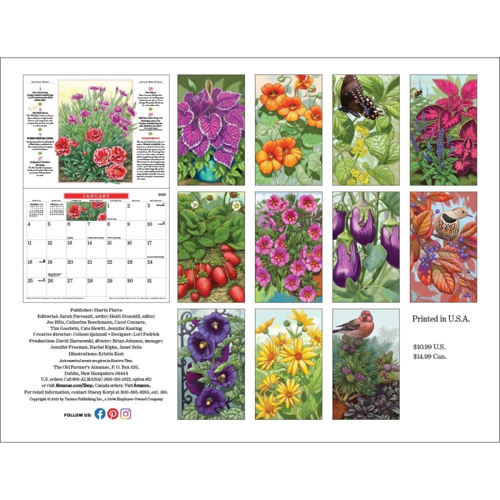 Old Farmers Almanac Gardening 2026 Wall Calendar First Alternate Image