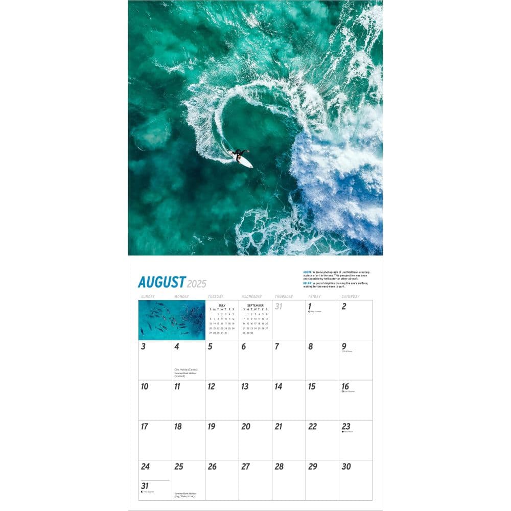 Big Wave Surfing 2025 Wall Calendar Second Alternate Image width="1000" height="1000"