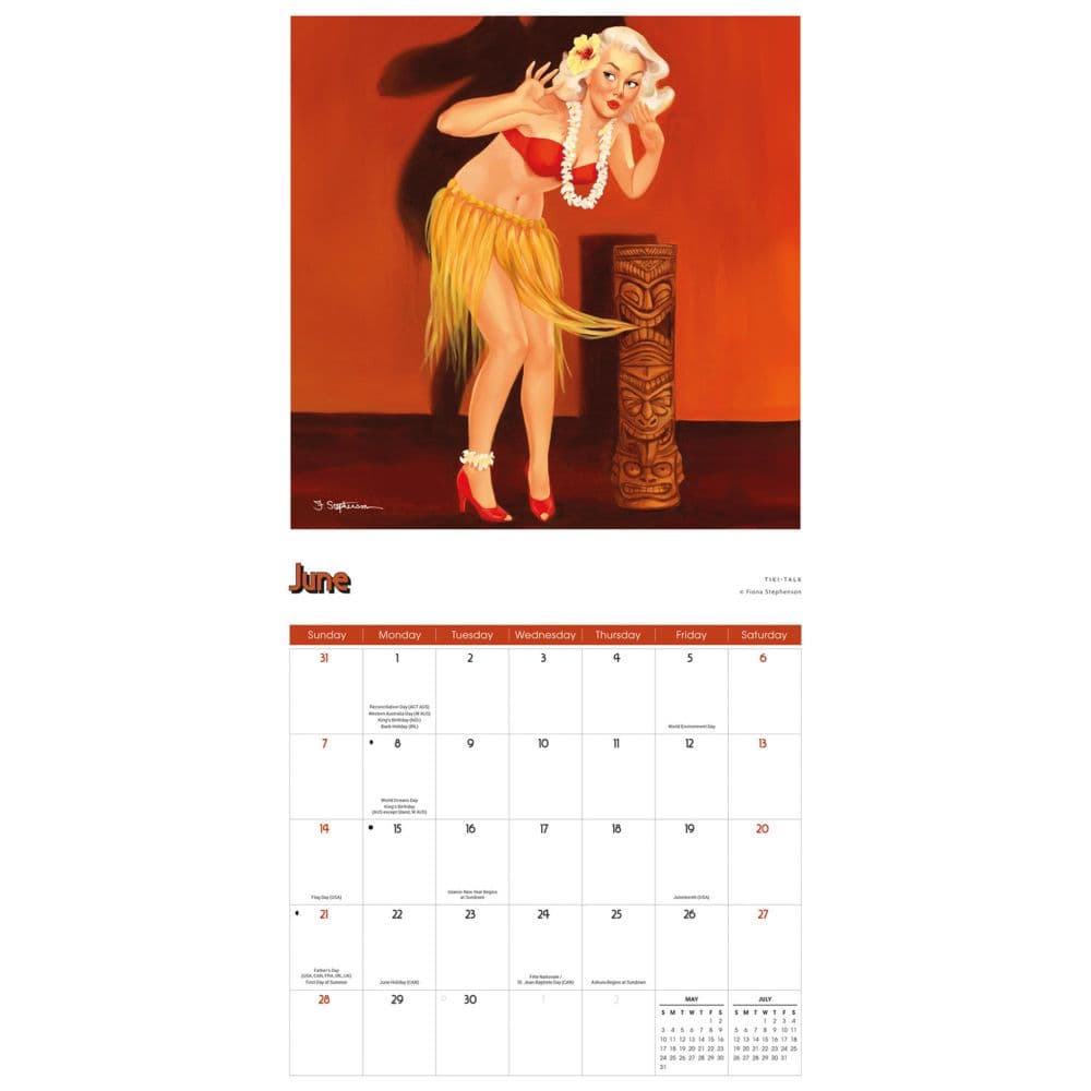 Pin Ups 2026 Wall Calendar Third  Alternate Image