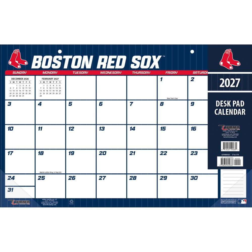 image MLB Boston Red Sox Small 2027 Desk Pad Main Product Image