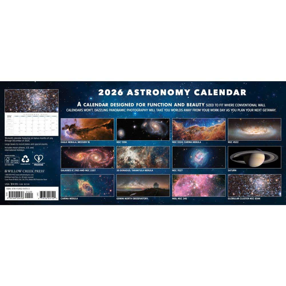Astronomy Panoramic 2026 Wall Calendar First Alternate Image