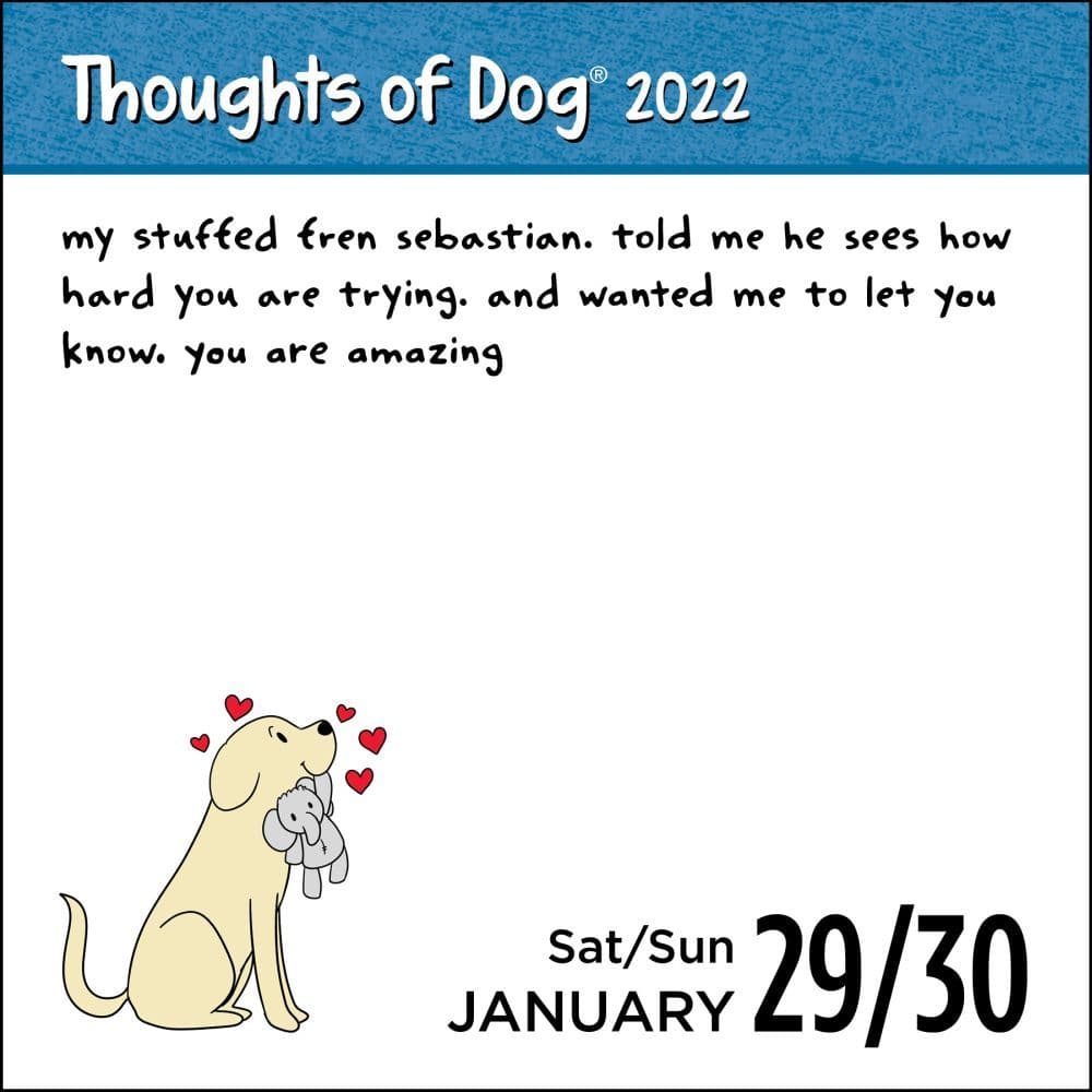Thoughts Of Dog 2022 Day-To-Day Calendar - Calendars.com