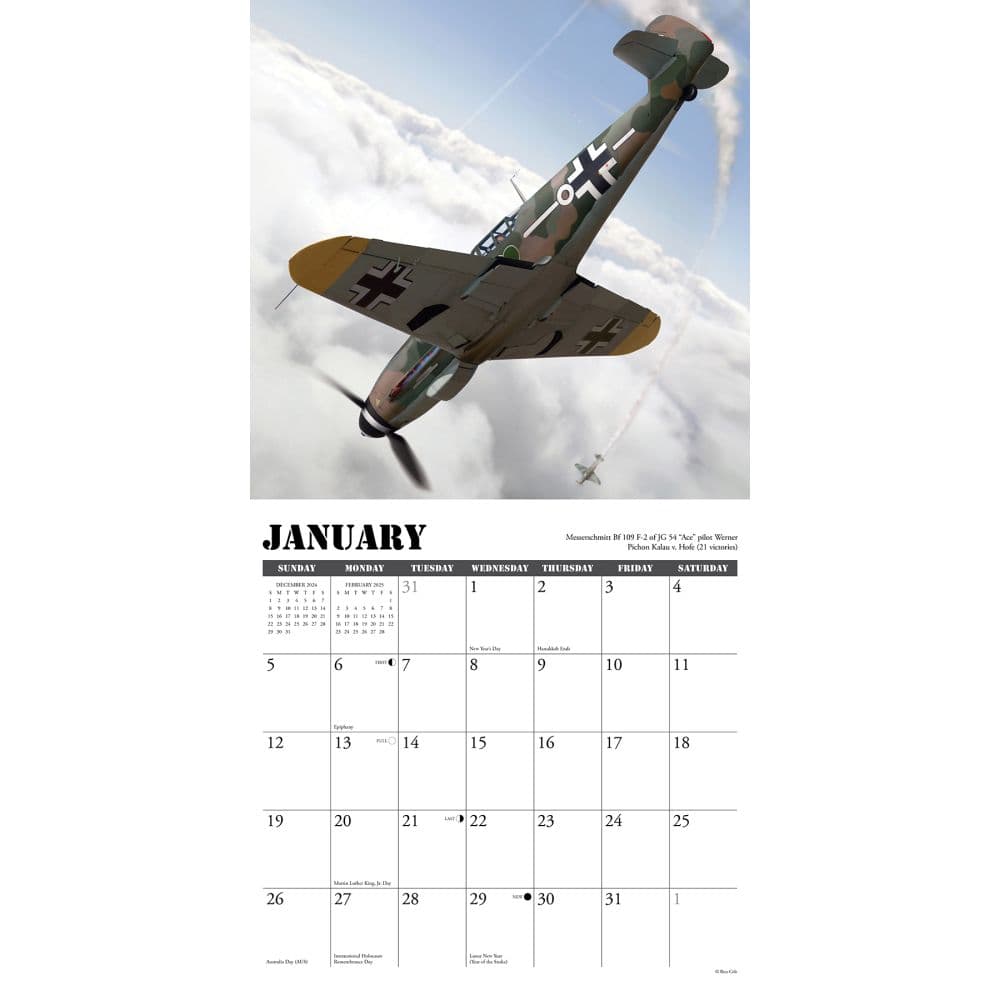 Warbirds Of Wwii 2025 Wall Calendar