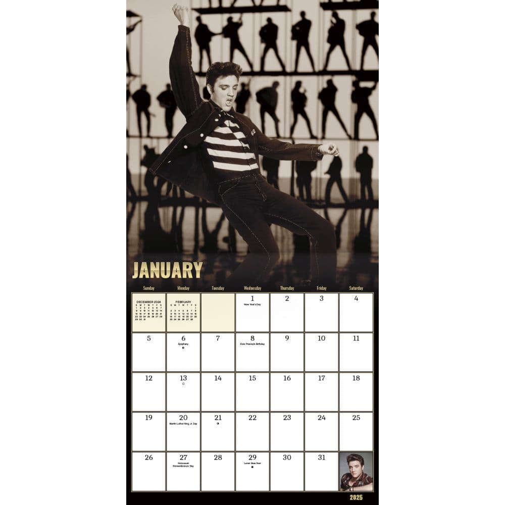 Elvis 2025 Mini Wall Calendar Second Alternate Image width=&quot;1000&quot; height=&quot;1000&quot;