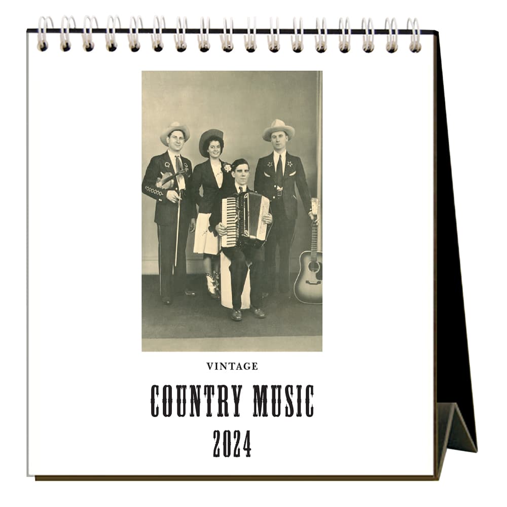 Country Music Nostalgic 2025 Easel Desk Calendar