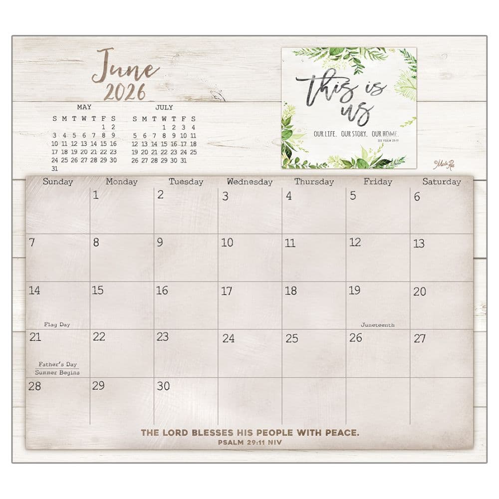 Faith and Family by Marla Rae 2026 Magnetic Calendar Main Image