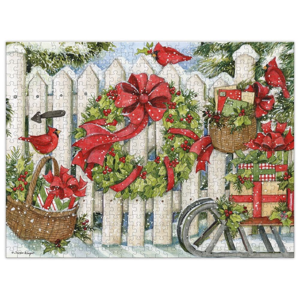 Christmas Fence 500 Piece Puzzle Second Alternate Image