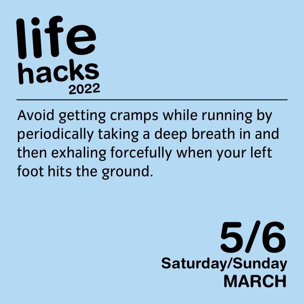 Life Hacks 2022 Day-To-Day Calendar - Calendars.com