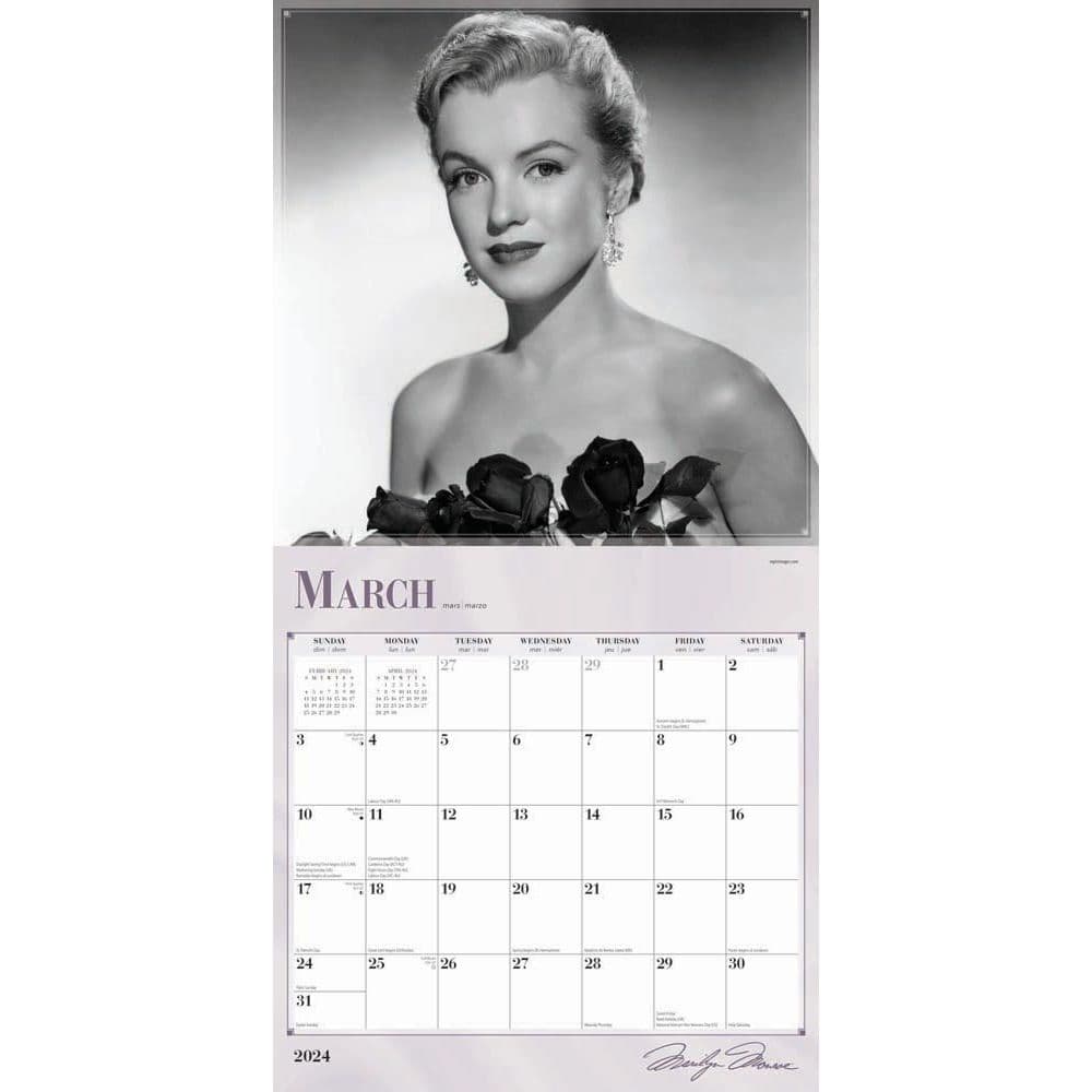 Marilyn Monroe 2024 Wall Calendar Alternate Image 2