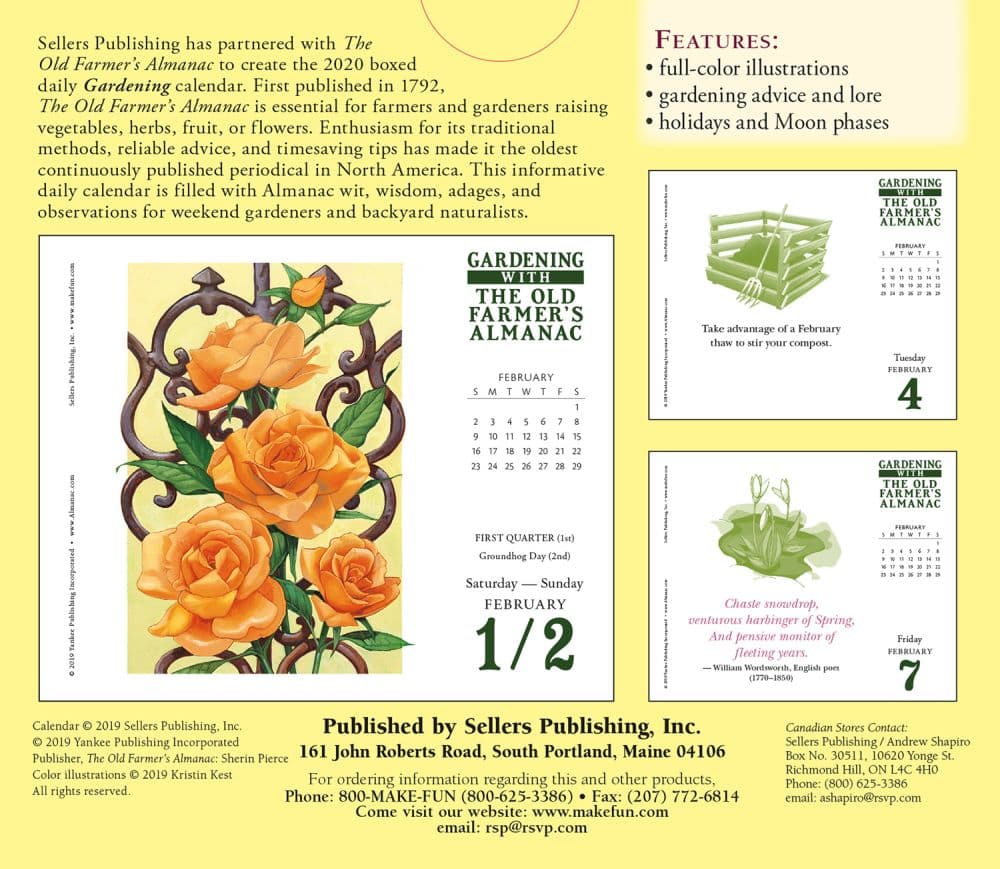 Old Farmers Almanac Gardening Desk Calendar