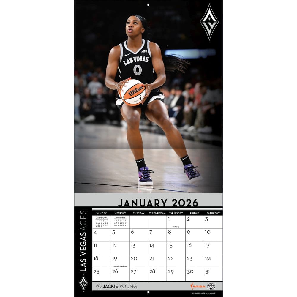 Las Vegas Aces 2026 Wall Calendar Third Alternate Image
