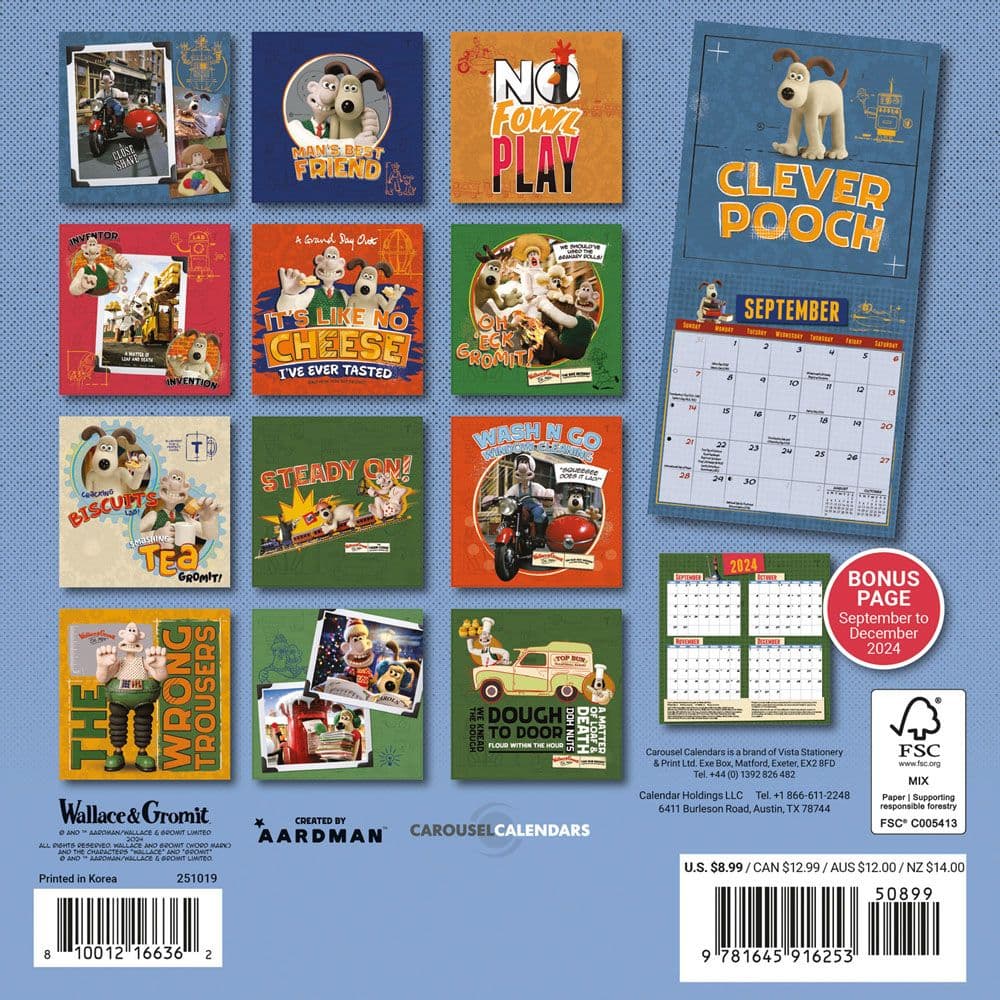 Wallace and Gromit 2025 Mini Wall Calendar First Alternate Image width=&quot;1000&quot; height=&quot;1000&quot;