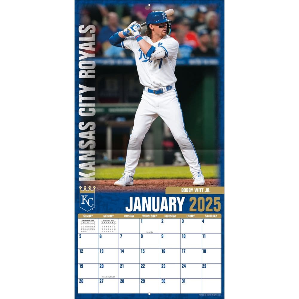 MLB Kansas City Royals 2025 Wall Calendar Third Alternate Image