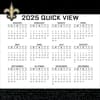 image NFL New Orleans Saints 2025 Desk Calendar Third Alternate Image