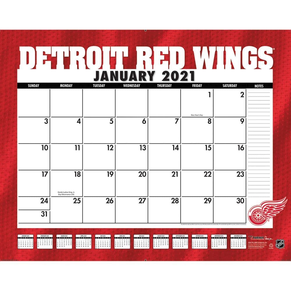 Detroit Red Wings 2021 calendars