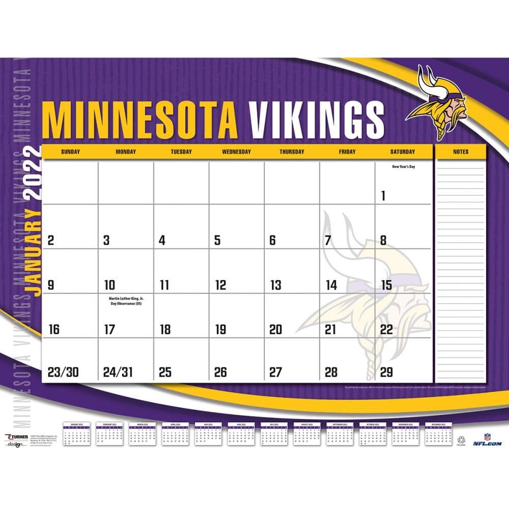 Minnesota Vikings 2022 Calendars | Sports-Calendars.com