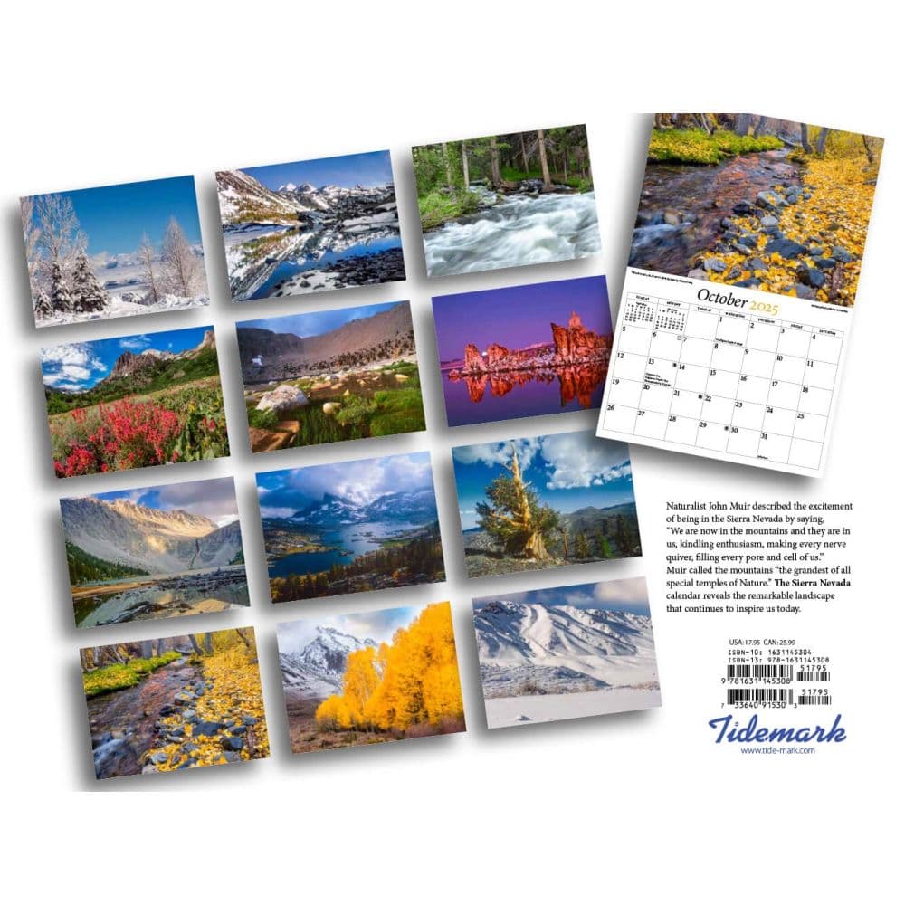 Sierra Nevadas 2025 Wall Calendar First Alternate Image width="1000" height="1000"