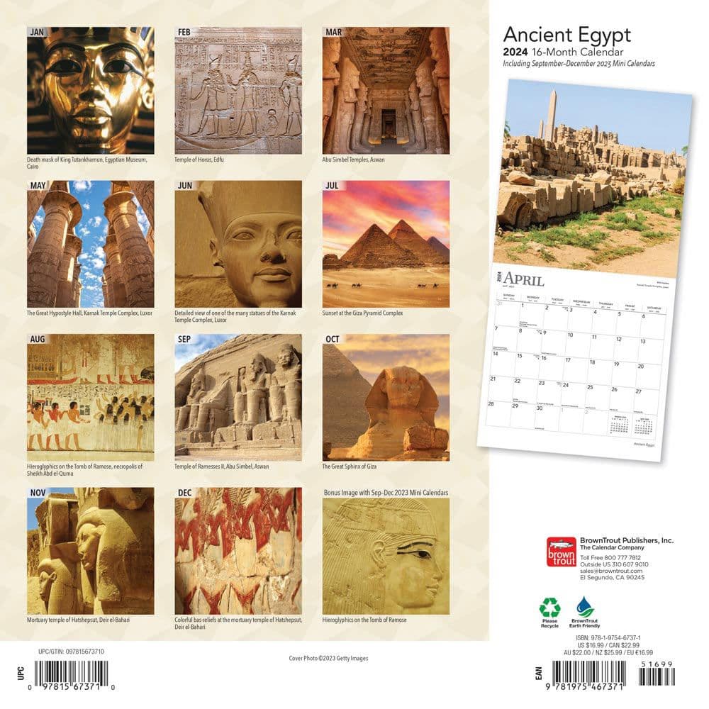 Ancient Egypt 2024 Wall Calendar First Alternate Image width=&quot;1000&quot; height=&quot;1000&quot;