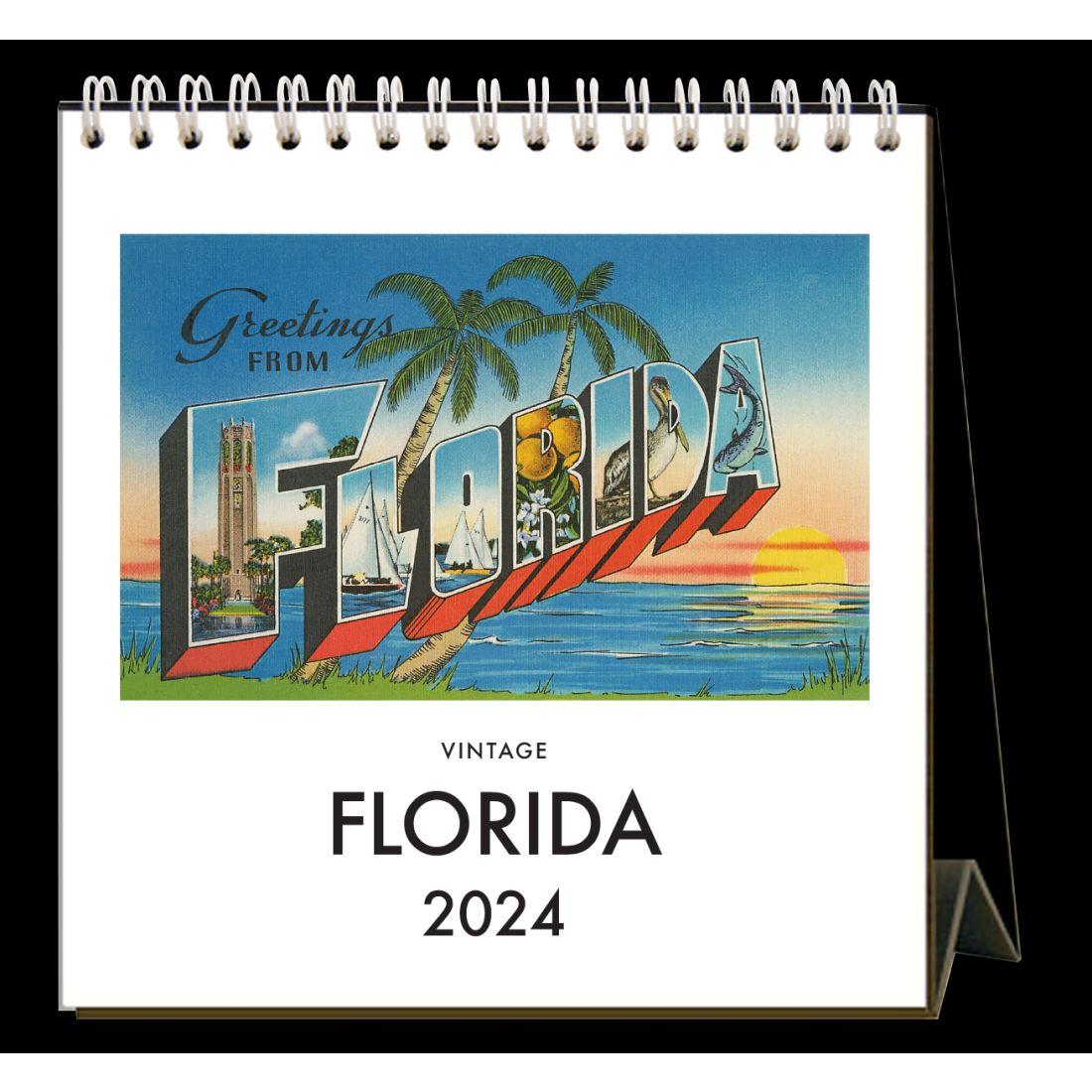 Florida 2024 Easel Desk Calendar