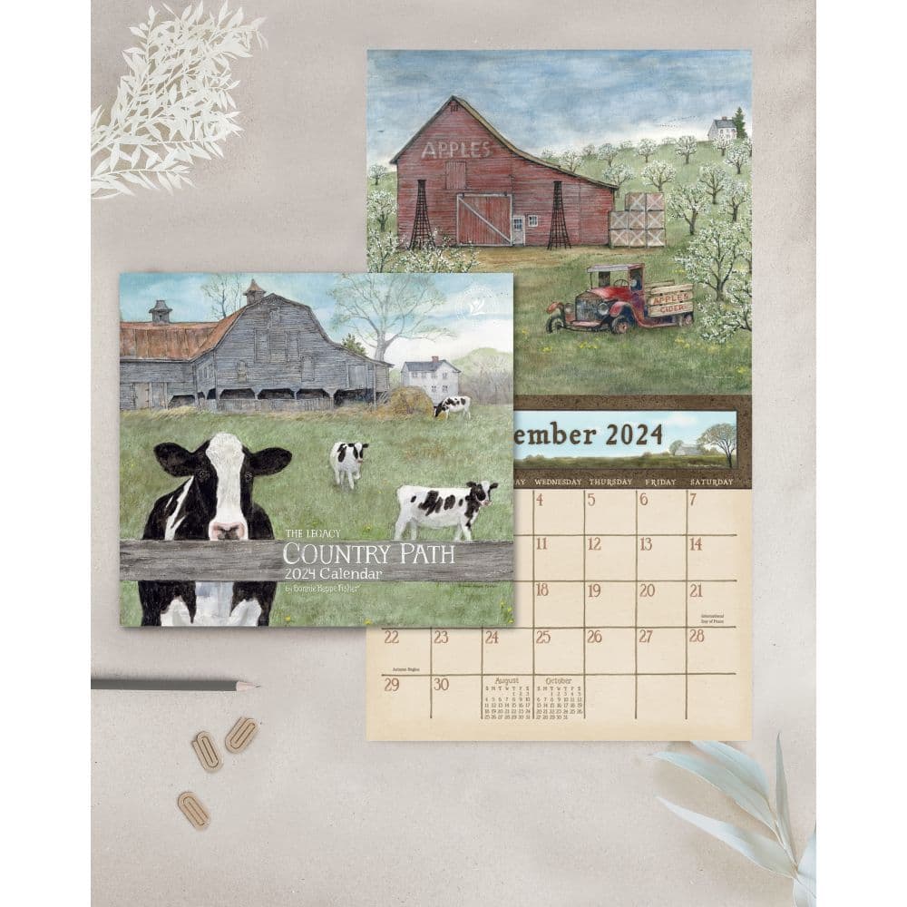 Country Path Fisher 2024 Wall Calendar Third Alternate Image width=&quot;1000&quot; height=&quot;1000&quot;