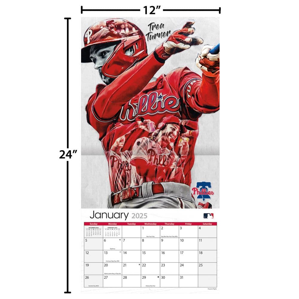 MLB Lauren Taylor 2025 Wall Calendar Fifth Alternate Image