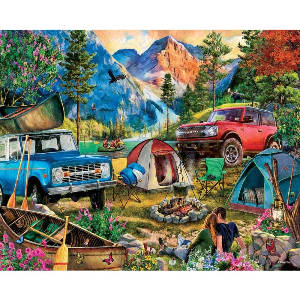 White Mountain Puzzles Camping Trip 1000 Piece Puzzle
