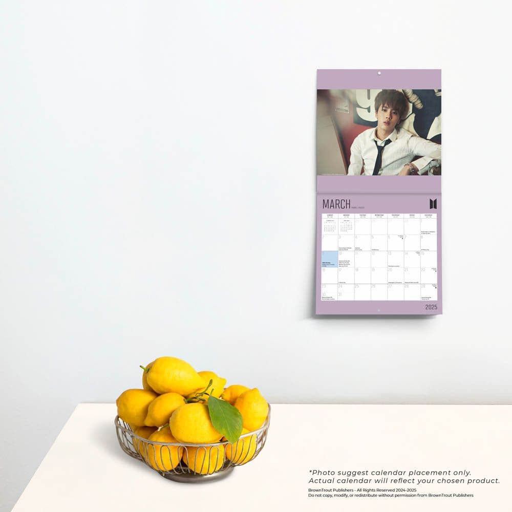 BTS 2025 Mini Wall Calendar Fourth Alternate Image