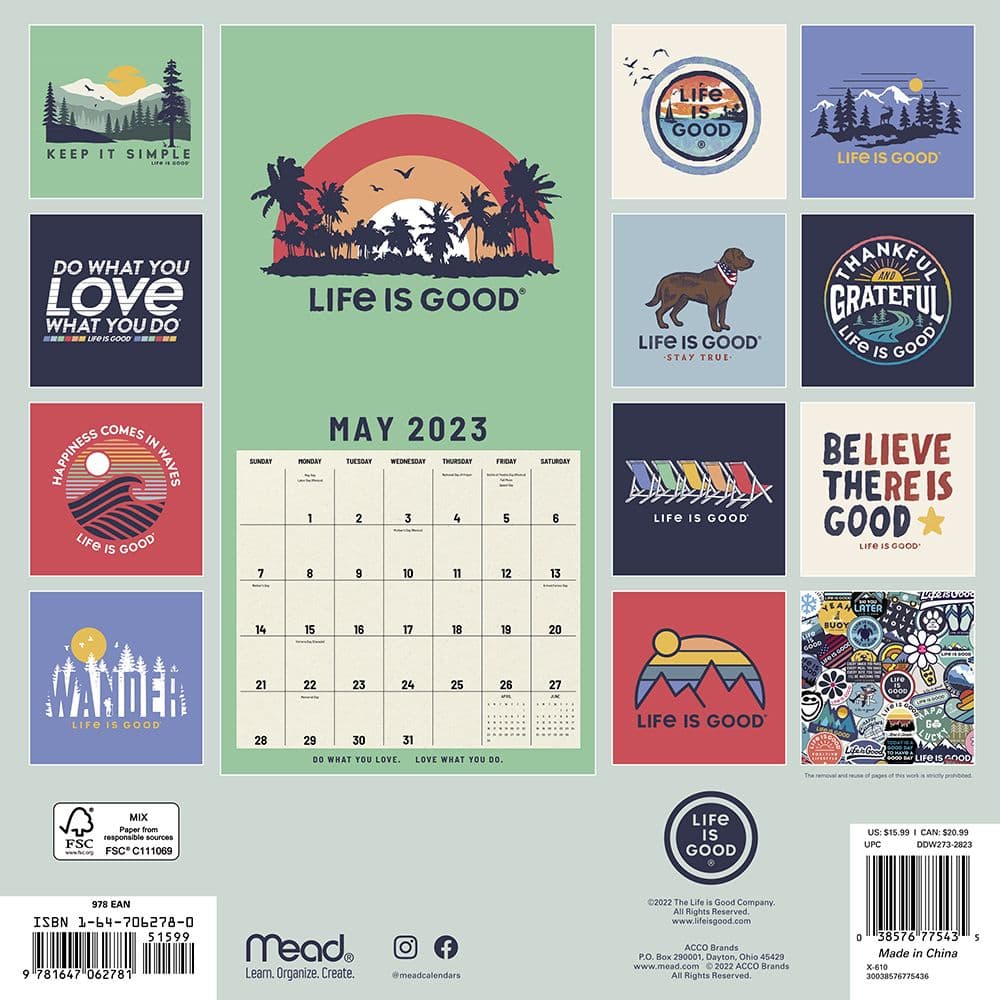 Life is Good 2023 Wall Calendar - Calendars.com