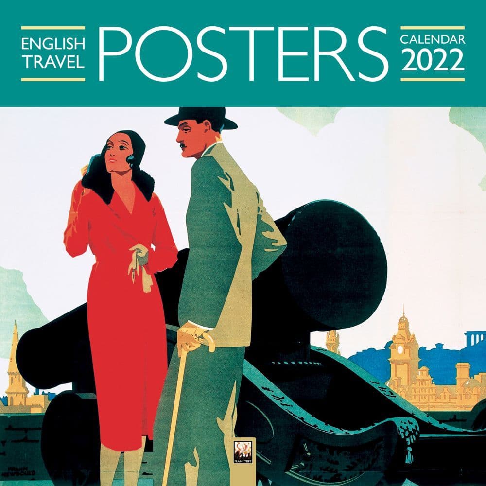 English Travel Posters 2022 Wall Calendar