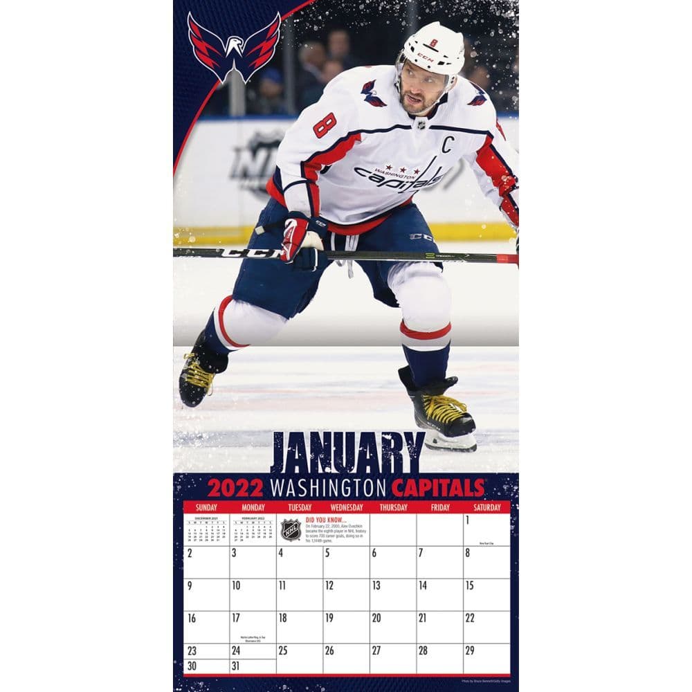 Washington Capitals 2022 Schedule Washington Capitals 2022 Wall Calendar - Calendars.com