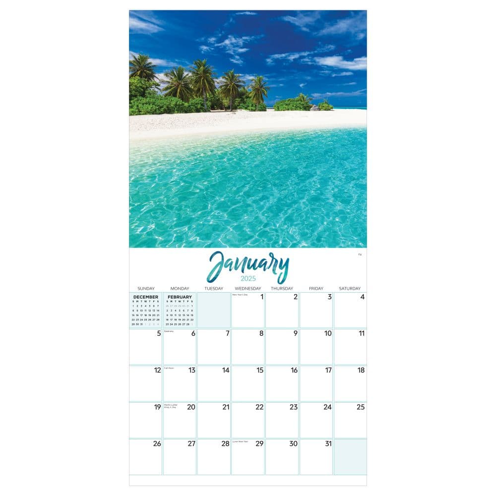 Tropical Beaches 2025 Wall Calendar Second Alternate Image