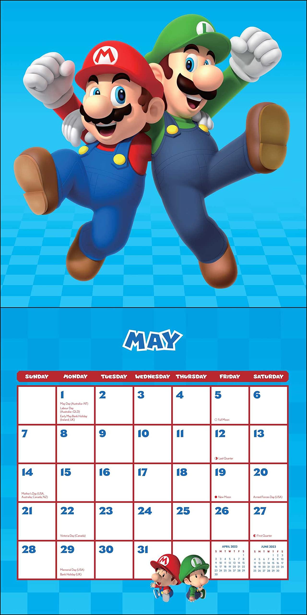 super-mario-2023-wall-calendar-calendars