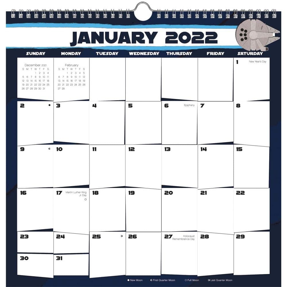 Star Wars Spiral 2022 Wall Calendar - Calendars.com