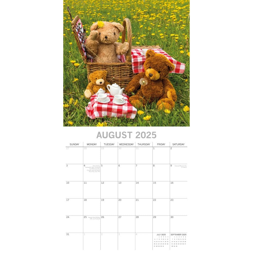 Teddy Bears 2025 Wall Calendar