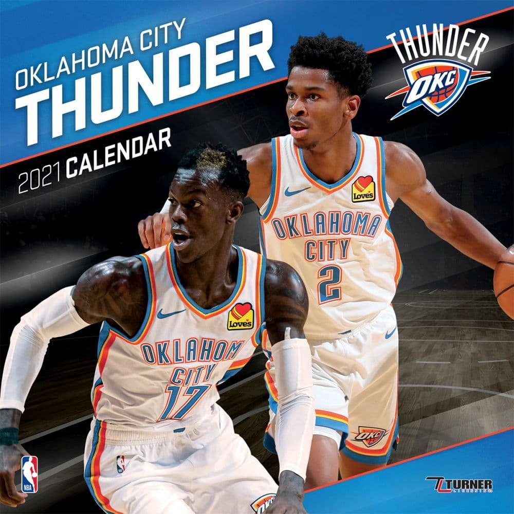 Oklahoma City Thunder 2021 calendars