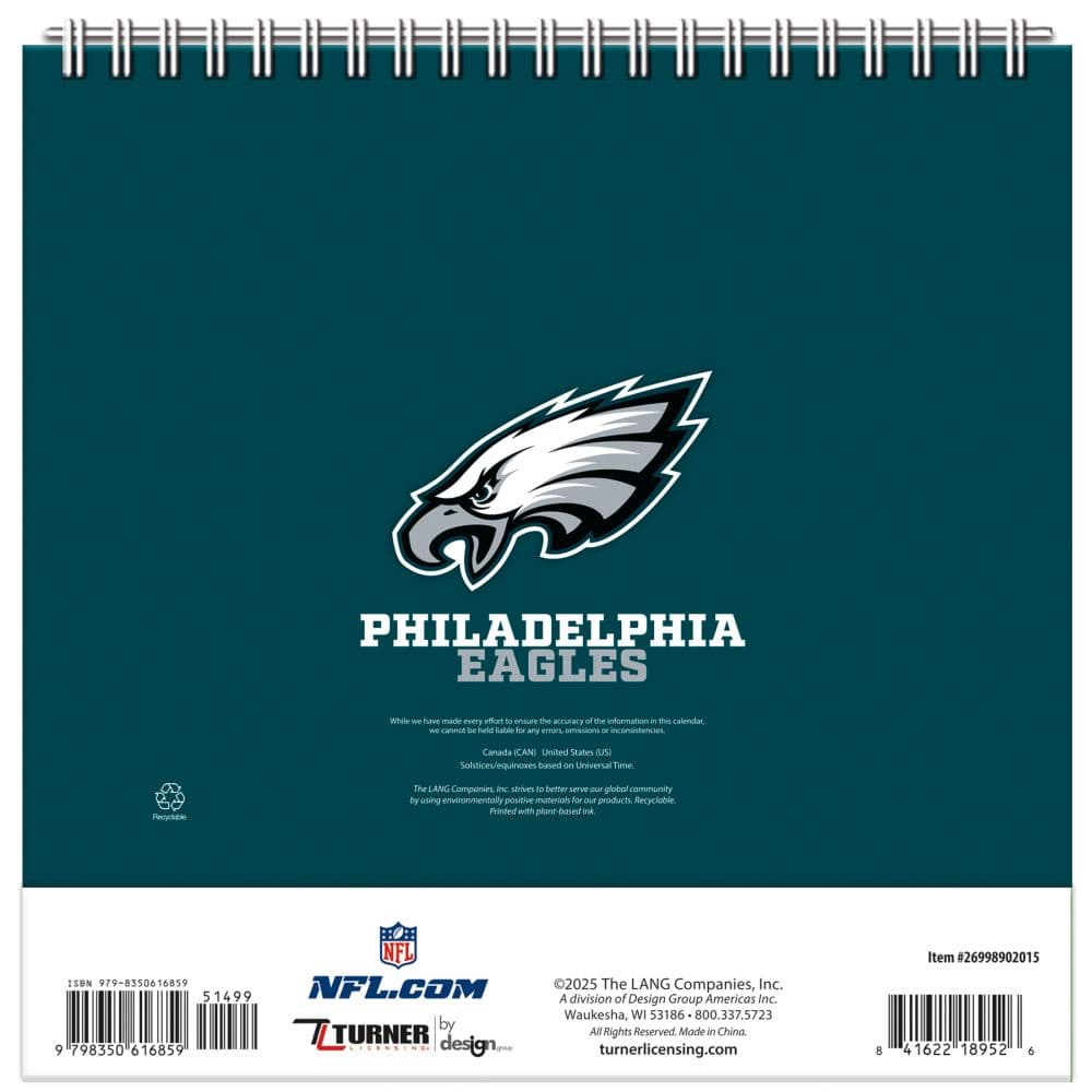 NFL Philadelphia Eagles 2026 Easel Desk Calendar Second Alternate Image